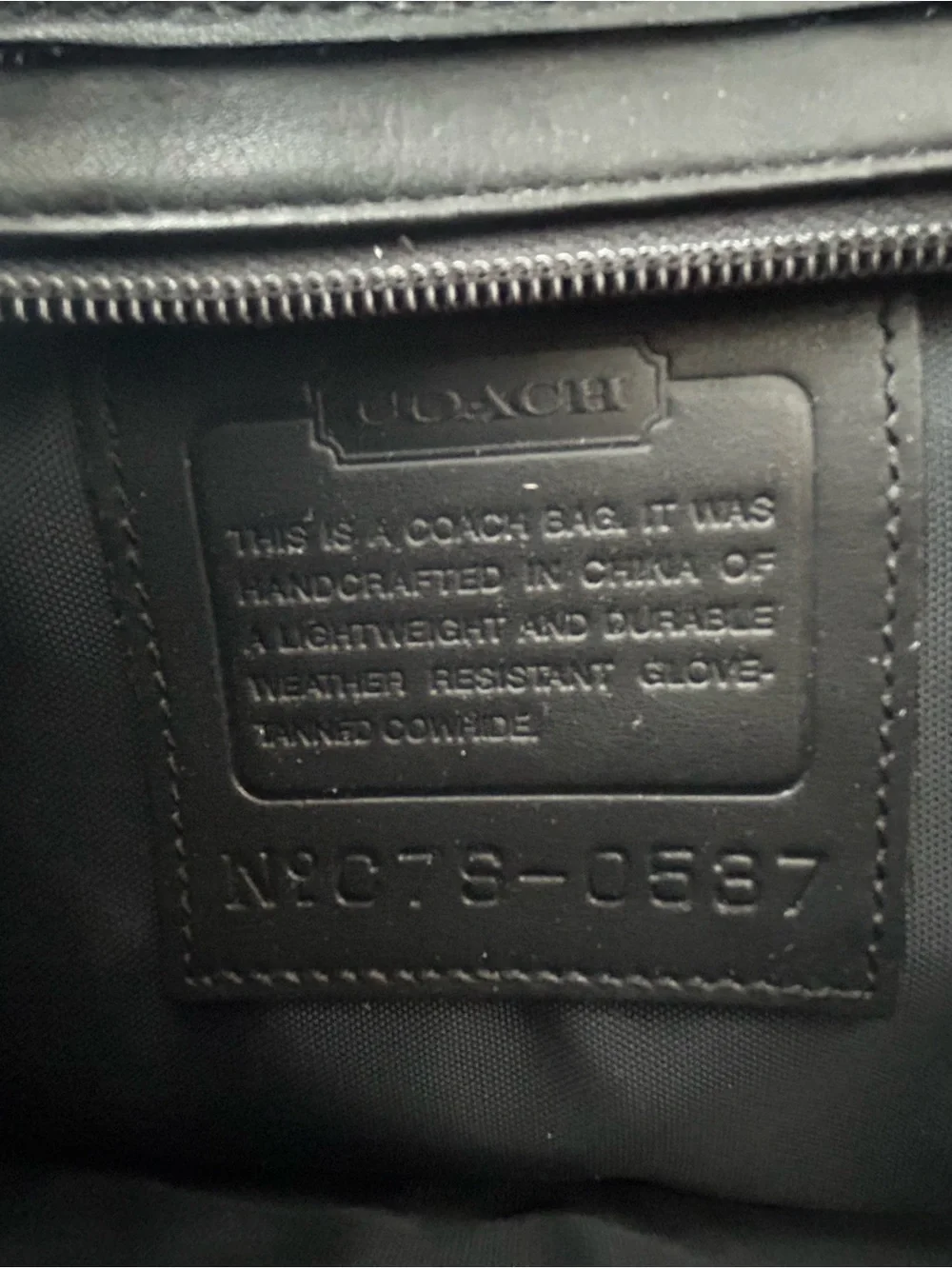 Coach Black Leather Messenger Bag Style Briefcase with Top Handle